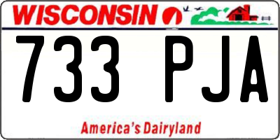 WI license plate 733PJA