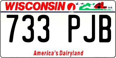WI license plate 733PJB