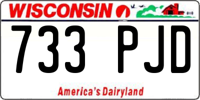 WI license plate 733PJD