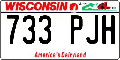 WI license plate 733PJH