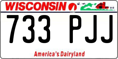 WI license plate 733PJJ
