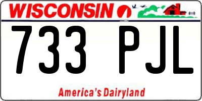WI license plate 733PJL
