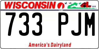WI license plate 733PJM