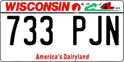 WI license plate 733PJN