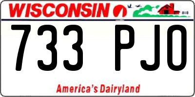 WI license plate 733PJO