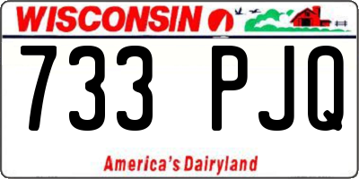 WI license plate 733PJQ