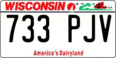 WI license plate 733PJV