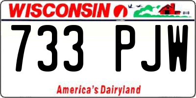 WI license plate 733PJW