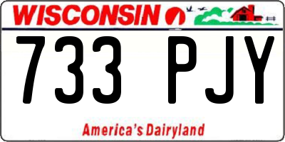 WI license plate 733PJY