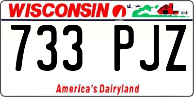 WI license plate 733PJZ