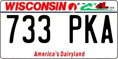 WI license plate 733PKA
