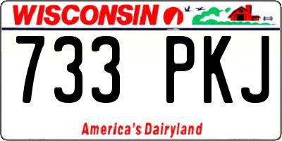 WI license plate 733PKJ