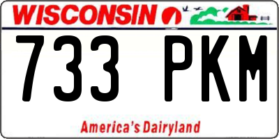 WI license plate 733PKM