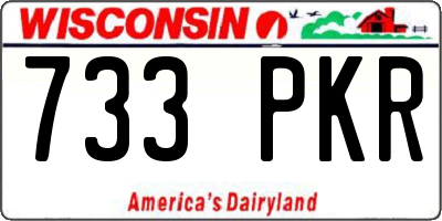 WI license plate 733PKR