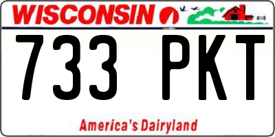 WI license plate 733PKT
