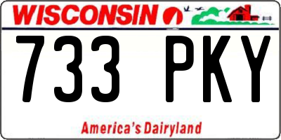 WI license plate 733PKY