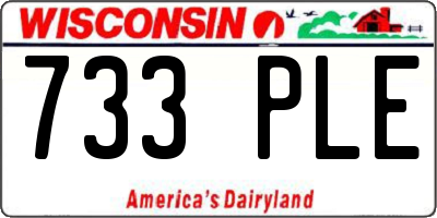 WI license plate 733PLE