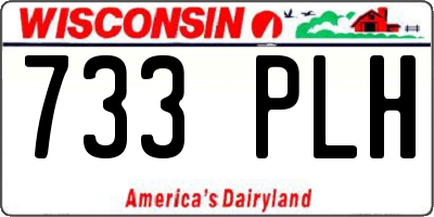 WI license plate 733PLH