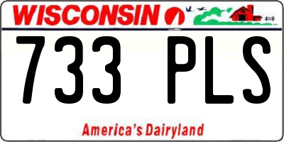WI license plate 733PLS