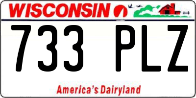 WI license plate 733PLZ