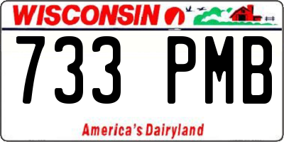 WI license plate 733PMB