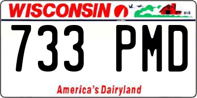 WI license plate 733PMD