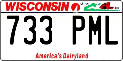 WI license plate 733PML