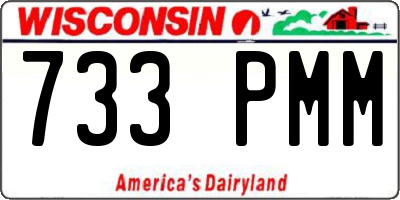 WI license plate 733PMM