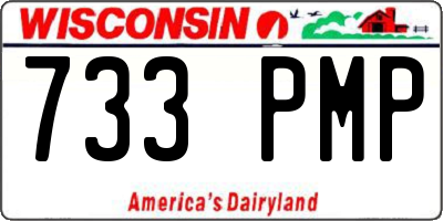 WI license plate 733PMP