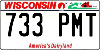 WI license plate 733PMT