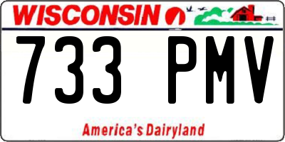 WI license plate 733PMV
