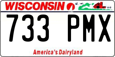 WI license plate 733PMX