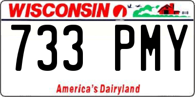 WI license plate 733PMY