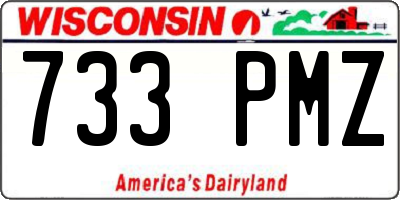WI license plate 733PMZ