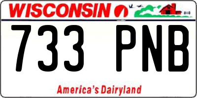 WI license plate 733PNB