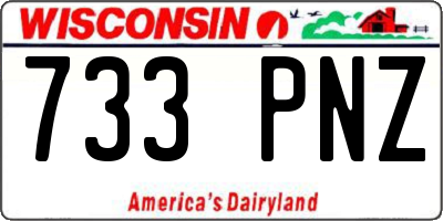 WI license plate 733PNZ