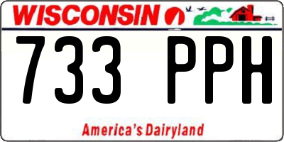 WI license plate 733PPH