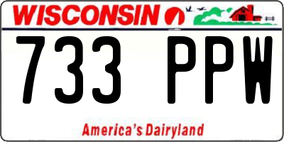 WI license plate 733PPW