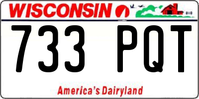 WI license plate 733PQT