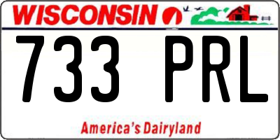 WI license plate 733PRL