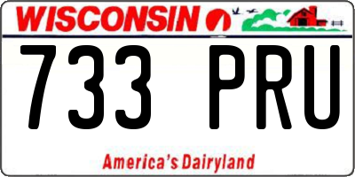 WI license plate 733PRU