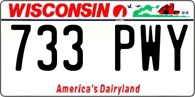WI license plate 733PWY