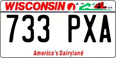 WI license plate 733PXA