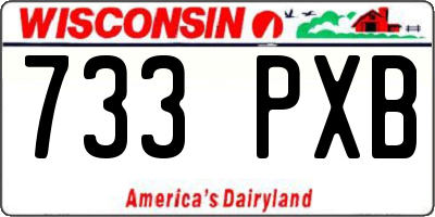 WI license plate 733PXB