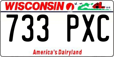 WI license plate 733PXC