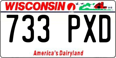 WI license plate 733PXD