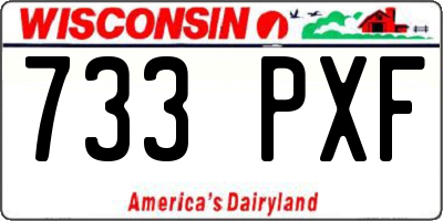 WI license plate 733PXF