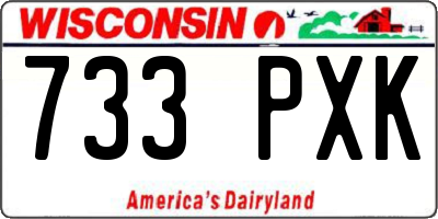 WI license plate 733PXK