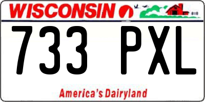 WI license plate 733PXL
