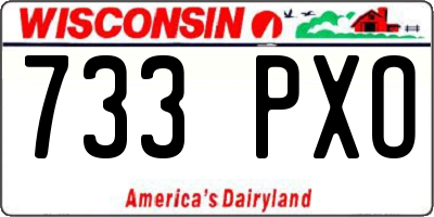 WI license plate 733PXO